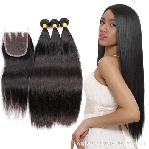 Cheap 100% human brazilian virgin hair vendor,brazilian cuticle aligned virgin hair,hair bundles with closure for black women